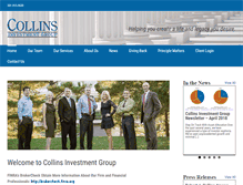 Tablet Screenshot of collinsinvestmentgroup.com